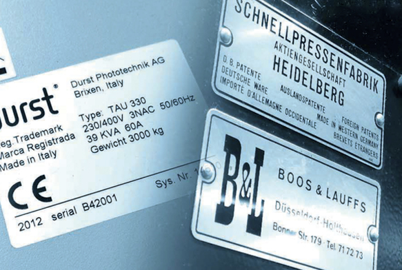 Etikettenübersicht